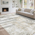 6x9 Area Rugs for Living Room: Washable Modern Abstract Rug Large Soft Non Slip Rug Indoor Low Pile Carpet for Bedroom Dining Room Home - Beige Grey Brown