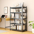 Tall Bookshelf with Open Shelves, Metal Office Book Shelf, Adjustable Organizer Bookcase, Standing Storage Organizer Shelf for Living Room (40