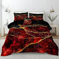 Red Black Comforter Set Black Gold Marble Bedding Set King Size Burgundy Dark Red Gothic Hippie Comforter Watercolor Retro Bedding Comforter