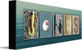 Personalized Fishing Name Alphabet Art - Perfect for The Man cave, Office, or Boy's Room. (Block Mount - 6.5 x 18)