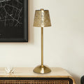 Camden Reed Table Lamp, Desk lamp, 3 Different Lighting Modes, Modern Minimal Design for Dinner/Coffee Table/Restaurant/Bedroom, Gold