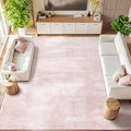 Washable Rug 9x12 Area Rugs for Living Room - Stain Resistant Non-Slip Backing Boho Rug for Bedroom,Durable & Ultra-Thin Vintage Large Area Rug(9x12,Pink)