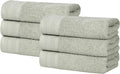 Superior Honeycomb Cotton Medium Weight Towels, for Guest Bath, Master Bathroom, Shower, Kitchen, Quick Dry, Adults, Home Essentials, Textured Waffle Border, Towel Set, Hand Towels, Set of 6, Sage