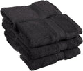 BLUENILEMILLS BNM Egyptian Cotton 6-Piece Towel Set, Includes 6 Face Towels, Attached Loop for Easy Hanging and Storage, Hotel Quality, Perfect for Bathroom, Gym, Shower Space, or Spa, Black