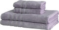 Mosobam Luxury Turkish 4pc XL Towel Set 35X70 16X30 Lavender Aura 700 GSM Bamboo Viscose & Aegean Turkish Combed Cotton