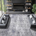 Washable Rug 8x10 Area Rugs for Living Room - Stain Resistant Non-Slip Backing Boho Rug for Bedroom,Durable & Ultra-Thin Vintage Large Area Rug(8x10,Gray/Blue)