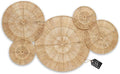 CHI AN 18 Inch Boho Wall Decor – Set of 5 Woven Jute Wall Baskets, Boho Wall Art & Decorative Basket Set, Farmhouse Wall Hanging, Handwoven Wall Plates for Living Room, Bedroom – 18