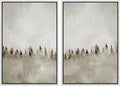 MUDECOR Framed Canvas Print Wall Art Set Misty Pines Serene Forest Landscape Illustrations Modern Art Decorative Bohemian Calm/Zen for Living Room, Bedroom, Office - 24