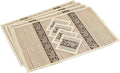 Hand-Woven Wicker Reed Placemats Coaster Set Eco-Friendly Alternative to Plastic Heat Resistant Thai Style Durable Easy to Clean for Dining Table Set of 4 (Large, White)