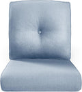22x25/22x24 Outdoor Replacement Cushions - 1 Set High Back Deep Seat Patio Furniture Cushion for Rattan Dining Swivel Rocking Chairs Rattan Loveseat Couch Sectional Sofa - Baby Blue/Button