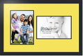 ArtToFrames Collage Photo Frame Double Mat with 2 - 8x12 Openings and Satin Black Frame