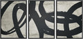 SIGNWIN Framed Canvas Print Wall Art Set Geometric Paint Stroke Spiral Rings Shapes Abstract Illustrations Modern Art Decorative Nordic Calm/Zen for Living Room, Bedroom, Office - 16