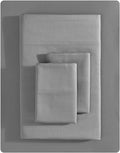 Vera Wang - Queen Sheet Set, Luxury Sateen Cotton Bedding, 800 Thread Count, Soft & Smooth Bedding Set (Charcoal, Queen)