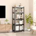 Tall Bookshelf with Open Shelves, Metal Office Book Shelf, Adjustable Organizer Bookcase, Standing Storage Organizer Shelf for Living Room (24
