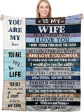 Anniversary Sherpa Throw Blanket for Wife, Ultra-Soft Micro Fleece, Valentines Day & Birthday Gift, for Bedding, Sofa & Travel