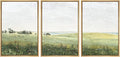 SIGNWIN Framed Canvas Print Wall Art Set Green Pasture Countryside Flower Field Nature Abstract Illustrations Modern Art Decorative Nordic for Living Room, Bedroom, Office - 16