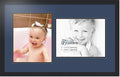 ArtToFrames Collage Photo Frame Double Mat with 2 - 11x14 Openings and Satin Black Frame