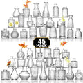 Arme Bud Vase Set of 45, Clear Bud Vases in Bulk, Mini Glass Vases for Flower, Small Flower Vases for Centerpieces, Vases for Decor, Home Wedding Table Décor
