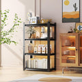 Tall Bookshelf with Open Shelves, Metal Office Book Shelf, Adjustable Organizer Bookcase, Standing Storage Organizer Shelf for Living Room (31.5