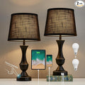 Luvkczc Black Touch Table Lamps Set of 2, 22
