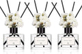 WEALD TRIBE Real Flower Reed Diffuser Set of 3 for Bathroom Air Fresheners, Oil Defusers Sticks | Tuberose, Gardenia, Freesia Scent(1.7 fl oz Each Pack) Home Fragrance with 12 Stick | Shelf Decor