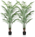 Artificial Palm Tree 5.5Ft Faux Dypsis Lutescens-Tall Fake Plants with Adjustable Branches,No Maintenance,Tropical Palm Tree for Indoor Decor - Ideal for Living Room,Office,Commercial Spaces,2pcs