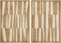 MUDECOR Framed Canvas Print Wall Art Set Taupe Tones Modern Geometric Abstract Illustrations Modern Art Decorative Bohemian Calm/Zen for Living Room, Bedroom, Office - 16