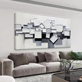 Grey And White Abstract Wall Art Minimalist Wall Art Geometric Color Block Canvas Artwork Paintings Canvas Art Wall Decor Modern Bedroom Art Office Artwork 20