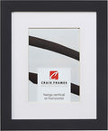 Craig Frames Essentials, Modern 1 Inch Wide 14 x 22 Inch Black Picture Frame Matted to Display a 11 x 17 Inch Photo