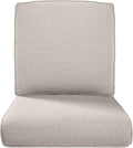 22x25/22x24 Outdoor Replacement Cushions - 1 Set High Back Deep Seat Patio Furniture Cushion for Wicker Dining Swivel Rocking Chairs Rattan Loveseat Couch Sectional Sofa - Beige/Classic