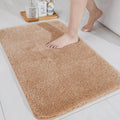 COSY HOMEER Bath Rugs for Bathroom Extra Thick - Anti-Slip Bath Mats Soft Plush Yarn Shaggy 100% Strong Mirco Polyeste Mat Living Room Bedroom Mat Floor Water Absorbent(Beige,24x36 - Inches)