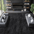 Washable Rug 10x12 Area Rugs for Living Room - Stain Resistant Non-Slip Backing Boho Rug for Bedroom,Durable & Ultra-Thin Vintage Large Area Rug(10x12,Black)