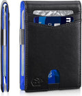 Zitahli Slim Wallet for Men Gifts 12 Card Slots ID Window With Money Clip Minimalist RFID Front Pocket Bifold Leather Small Thin Gift Box Dad Birthday Christmas Regalos Hombres