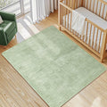 Washable Rug 4x6 Area Rugs for Living Room - Stain Resistant Non-Slip Backing Boho Rug for Bedroom,Durable & Ultra-Thin Vintage Large Area Rug(4x6,Green)