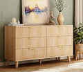 Lulive Dresser for Bedroom Wood Dressers Chest of Drawers, Fluted 53.2
