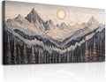 MHARTK66 Wall Art For Living Room Abstract Mountain Landscape Wall Painting Bedroom Wall Decor Office Modern Pictures Wall Decor Sunrise Forest Large Canvas Prints Hanging Modern Home Decorations