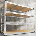 REIBII Garage Shelving, 4 Tier Storage Shelves Load 2550LBS, Adjustable Garage Shelving Heavy Duty, Metal Shelves Unit for Basement, Warehouse, 48