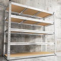 REIBII Garage Shelving, 5 Tier Storage Shelves Load 3000LBS, Adjustable Garage Shelving Heavy Duty, Metal Shelves Unit for Basement, Warehouse, 48