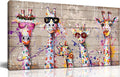 JKWALL77 Giraffe Pictures Wall-decor - Graffiti Canvas Wall Art - Kids Room Wall Decor Ready To Hang Size 40