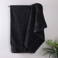 Superior Egyptian Cotton Bath Towel Set, Home Bathroom Towels, Master, Guest Bath, Decor Essentials, Quick Dry, Absorbent, Large Body Towels, Spa, Hotel, Resort, Adult, Kids, Set of 2, Black