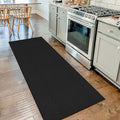 IOHOUZE Washable Runner Rug 2x7 Non Slip Runners for Hallways Entryway Runner Indoor, Kitchen Rugs Woven Cotton Floor Carpet for Kitchen Hall Entrance Bedroom, Black/Grey