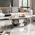 Modern Oval Marble Coffee Table, 51.2