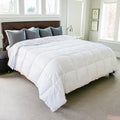 Gray Eagle Oversized Queen Comforter, White, All Season Down Alternative Comforter Queen, Extra Large Queen Comforter, Oversized Queen Duvet Insert, Fluffy Hotel Comforter, 104 x 98 inches