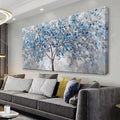 Large Wall Art For Living Room Blue White Tree Leaves Artwork Decor Modern Wall Art For Office Bedroom Kitchen Canvas Prints Decor Ready To Hang 29x58 Inch