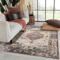 vivorug 4x6 Rug, Small Area Rug for Living Room, Bedroom, Kitchen, Machine Washable Non-Slip Throw Rug, Vintage Carpet for Entryway Nursery Coffee Table - Durable (Brown)