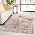 vivorug 8x10 Area Rugs for Living Room, Non-Slip Backing Washable Rug 8x10, Large Area Rug Soft Carpet for Bedroom Dining Room, Vintage, Easy Clean, Durable, Low Pile Rug, Orange