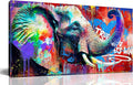 Graffiti Elephant Canvas Wall-Art - Wall Art Bedroom Decor for Teen Boys - Funny Animal Wall Art Ready to Hang Size 59
