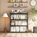 Tall Bookshelf with Open Shelves, Metal Office Book Shelf, Adjustable Organizer Bookcase, Standing Storage Organizer Shelf for Living Room (40