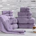 Superior Egyptian Cotton 12-Piece Towel Set, Assorted Towels for Home Bathroom, Decor Essentials, Includes 4 Bath, 4 Hand, 4 Face Towels/Washcloths, Quick Dry, Absorbent, Royal Purple