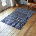 Canvas Washable Indoor Rug with Rubber Backing, Large Door Mat for Entryway, Kitchen, Bathroom, Non-Slip Mat, Washable Entryway Rug, Pet Friendly, Navy Blue, 27.5” x 47”